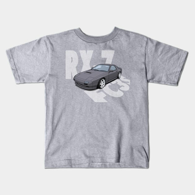 Mazda RX-7 FC3s Kids T-Shirt by ArtyMotive